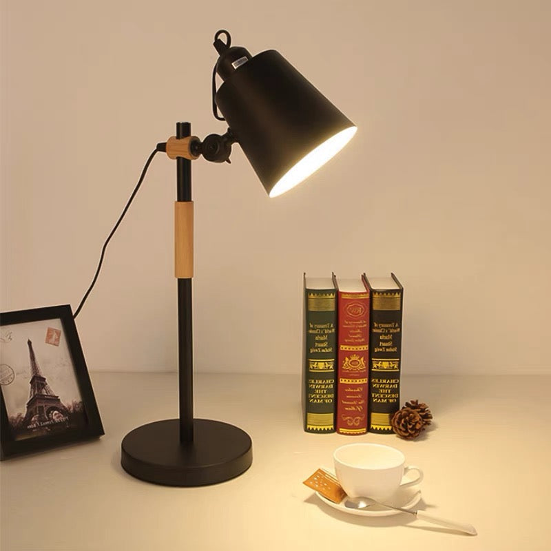 Minimalist Scandinavian-style bedroom night lamp with LED lighting