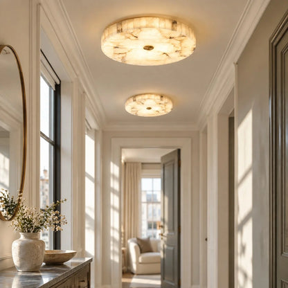 Kelly Modern Round Alabaster Ceiling Light