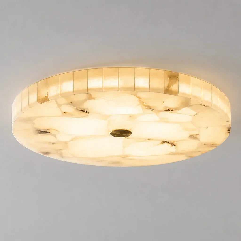 Kelly Modern Round Alabaster Ceiling Light