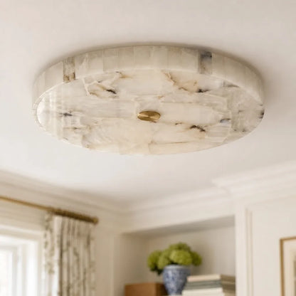 Kelly Modern Round Alabaster Ceiling Light