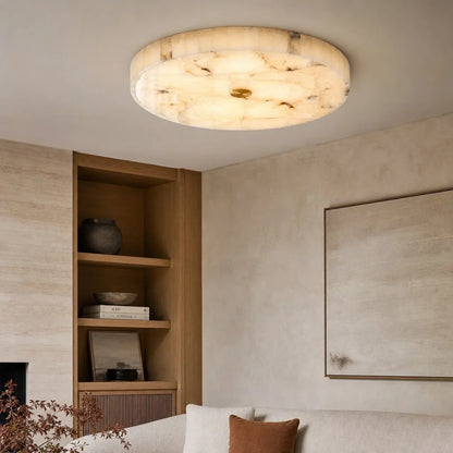 Kelly Modern Round Alabaster Ceiling Light