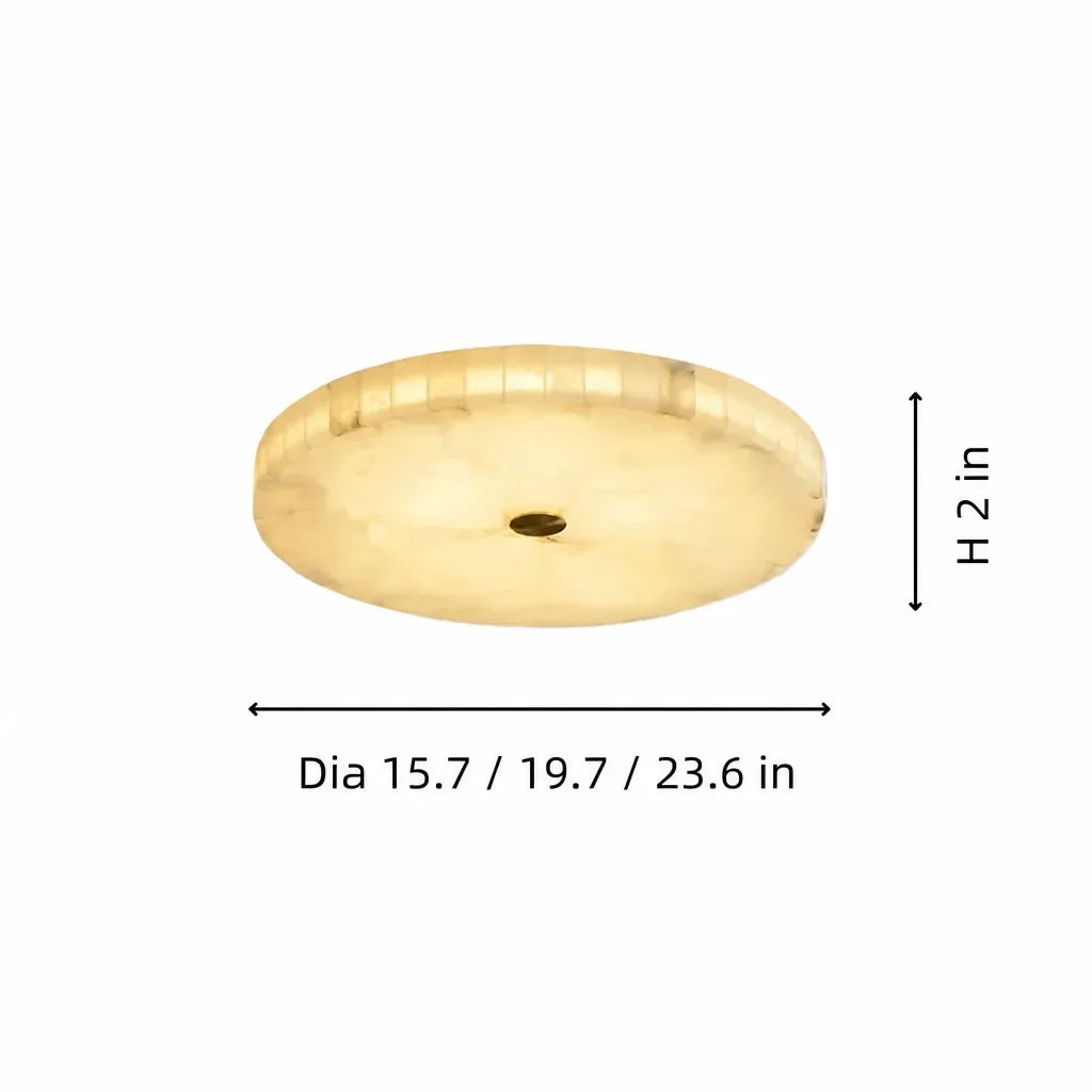 Kelly Modern Round Alabaster Ceiling Light