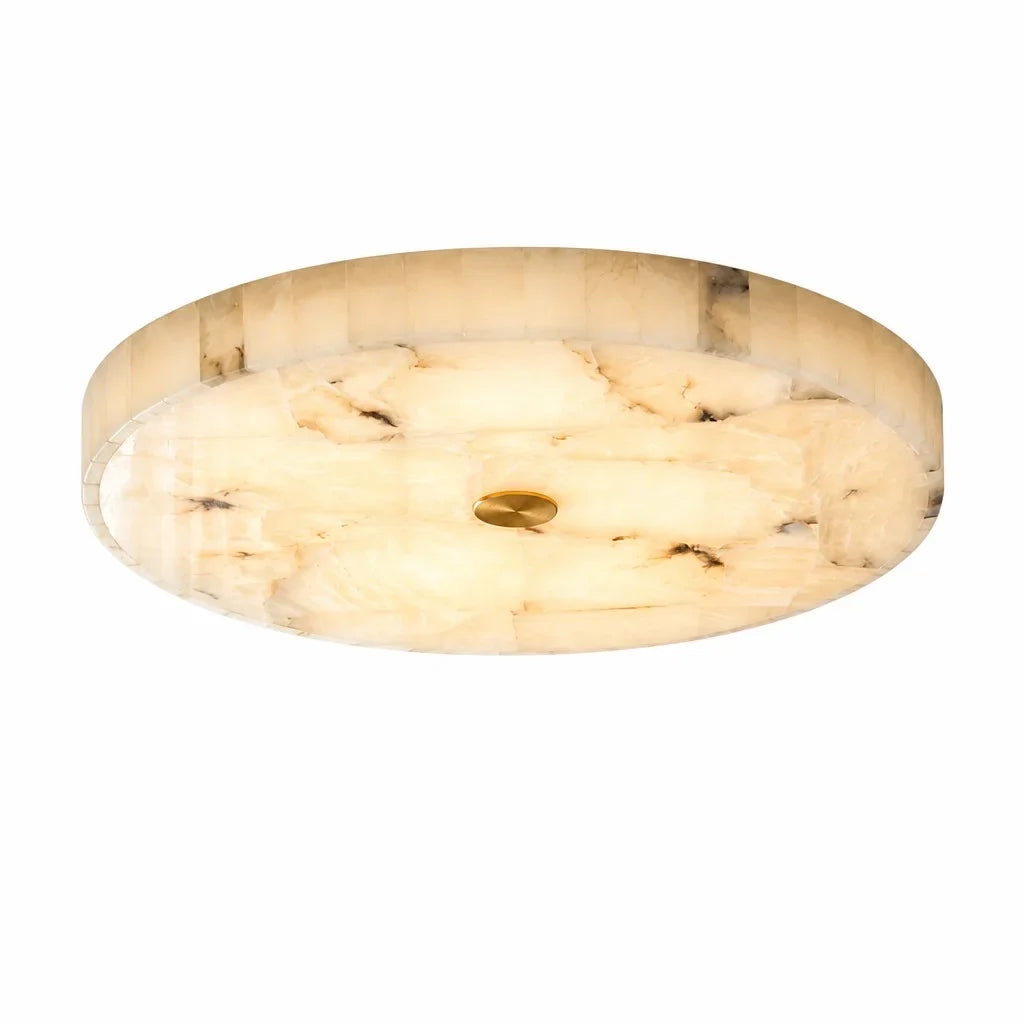 Kelly Modern Round Alabaster Ceiling Light