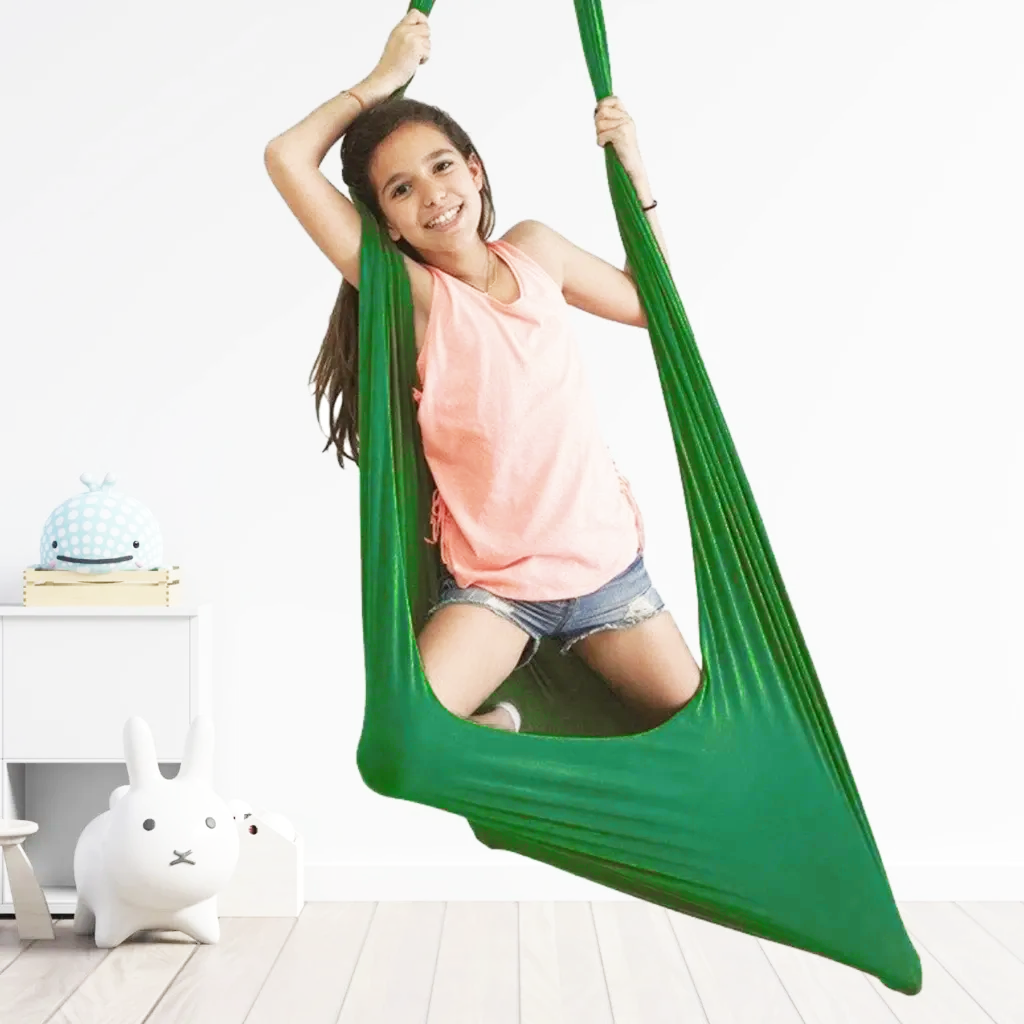 Kids Sensory Swing – Cotton Hammock Cocoon Seat, Calming Indoor Swing, 6 Colours
