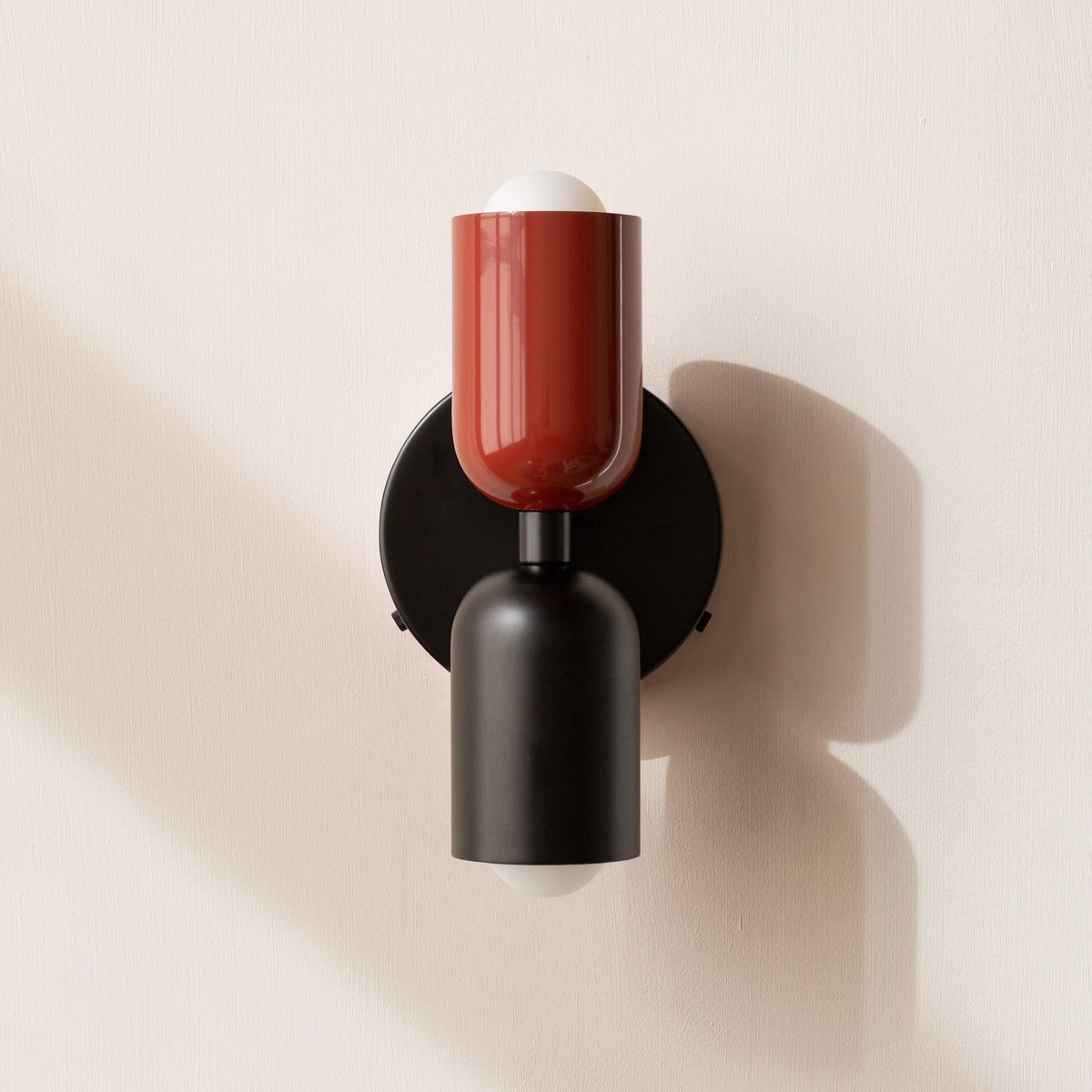 Double Wall Light – Industrial Sconce with 2 Adjustable Heads, 10 Colourways incl. Red, Pink & Green