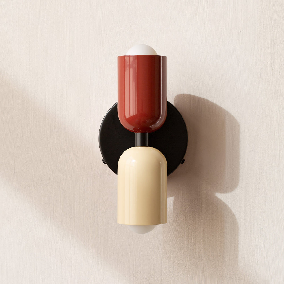 Double Wall Light – Industrial Sconce with 2 Adjustable Heads, 10 Colourways incl. Red, Pink & Green