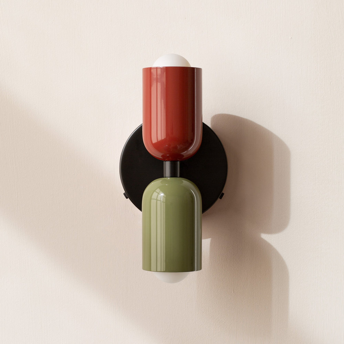 Double Wall Light – Industrial Sconce with 2 Adjustable Heads, 10 Colourways incl. Red, Pink & Green