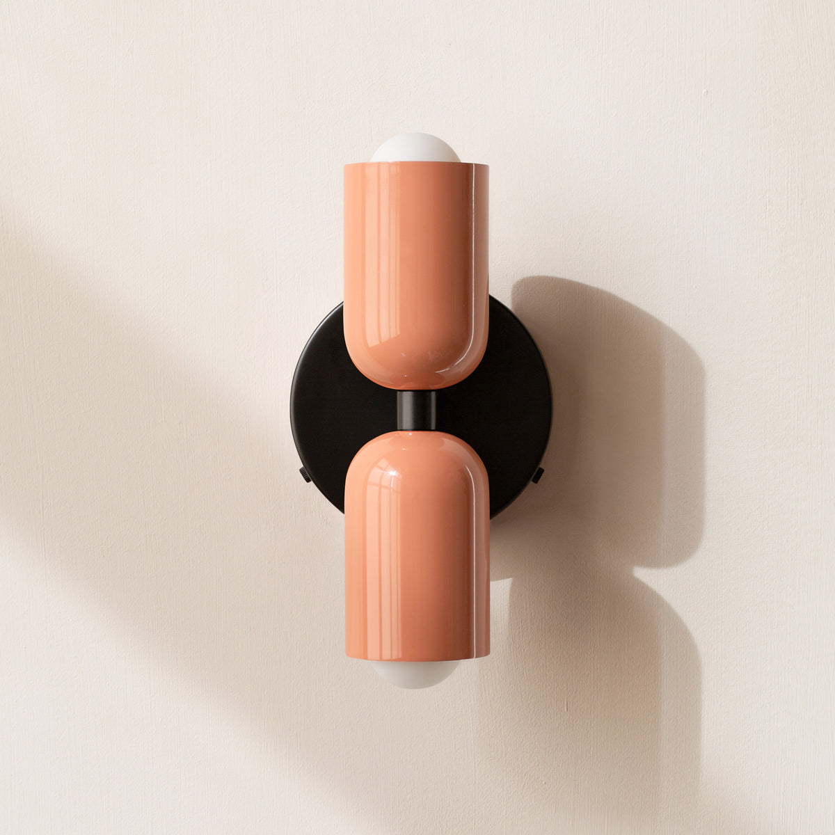 Double Wall Light – Industrial Sconce with 2 Adjustable Heads, 10 Colourways incl. Red, Pink & Green