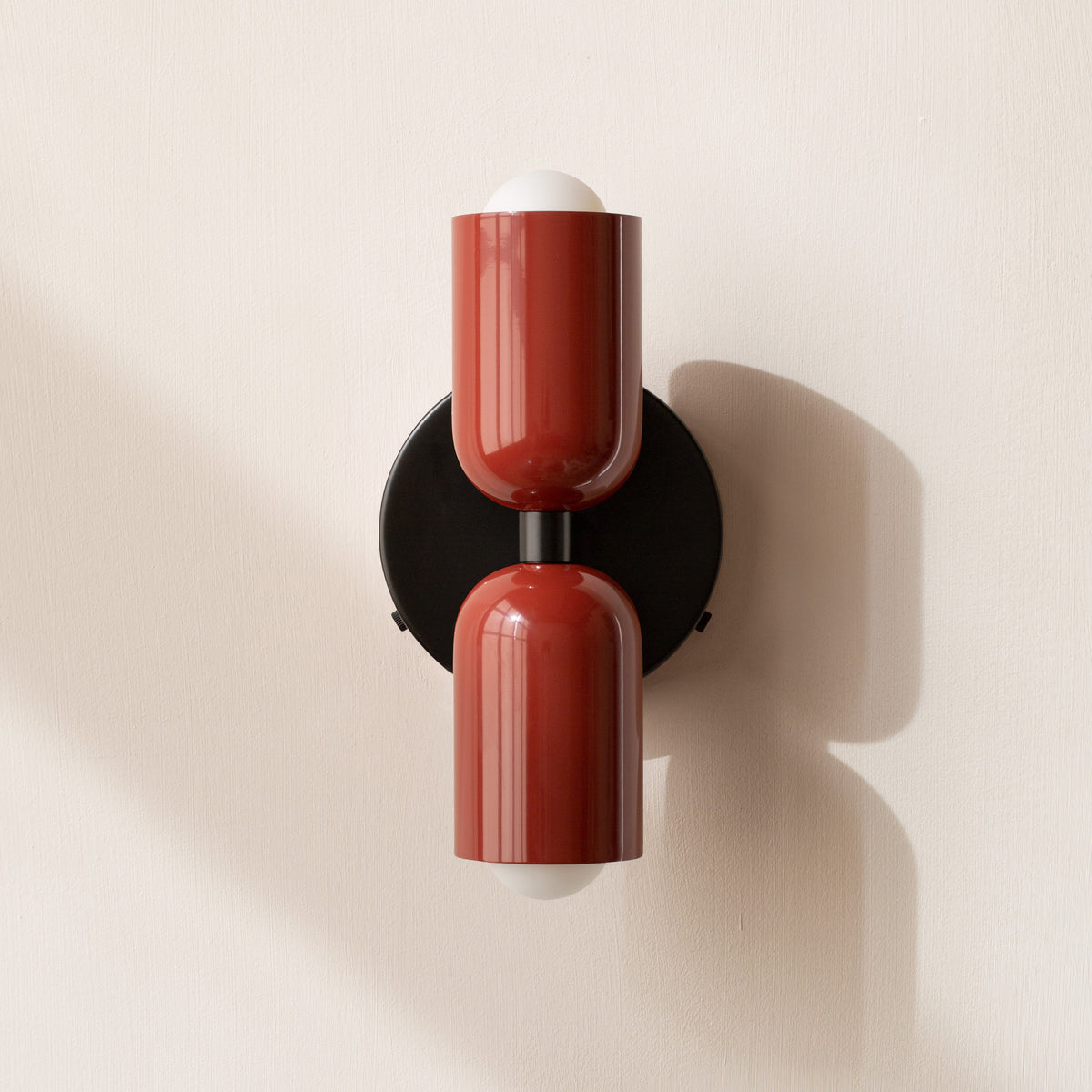 Double Wall Light – Industrial Sconce with 2 Adjustable Heads, 10 Colourways incl. Red, Pink & Green