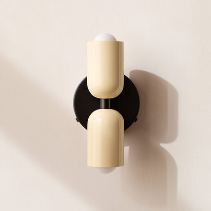 Double Wall Light – Industrial Sconce with 2 Adjustable Heads, 10 Colourways incl. Red, Pink & Green