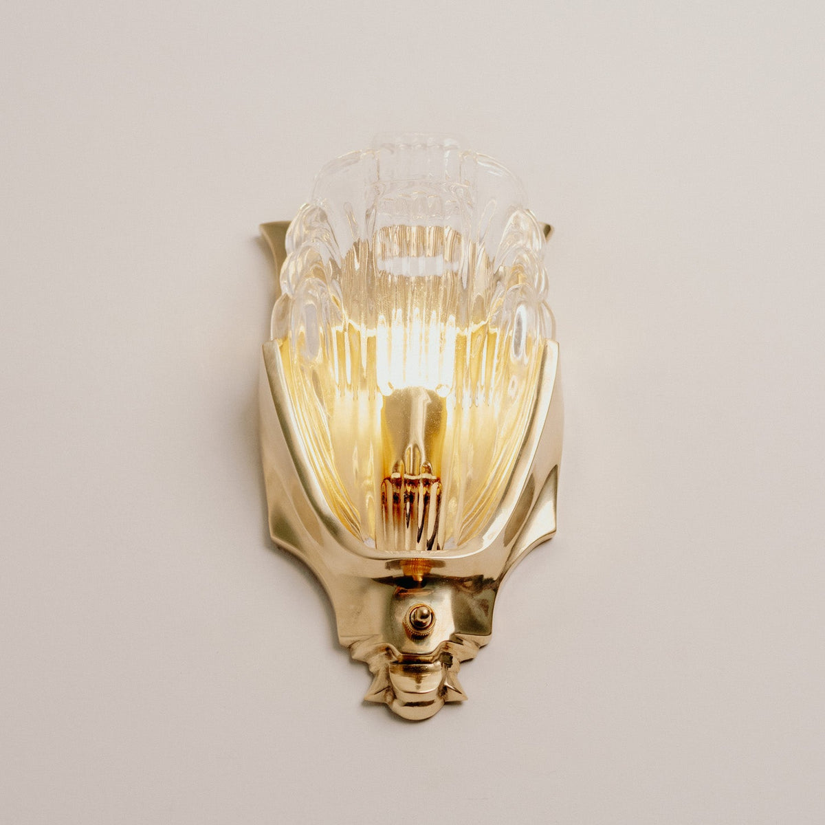 Lilith Brass Antique Art Deco Wall Light