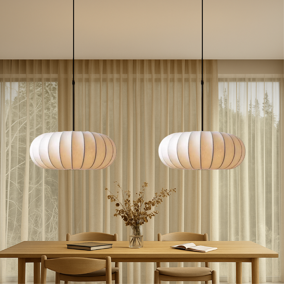 Decorative pendant lamp with warm glow – designer LED lamp for your home