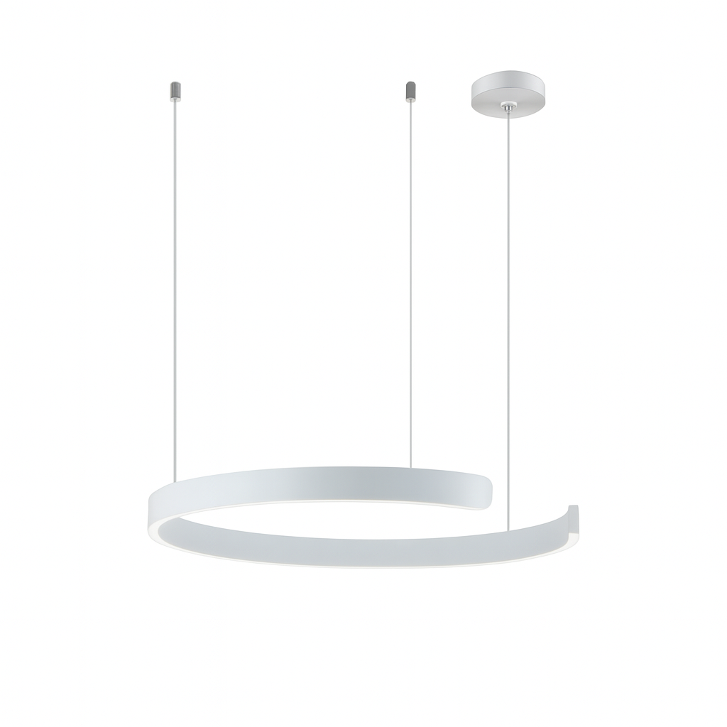 Stylish hanging LED ring lamp for modern interiors