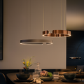 Stylish hanging LED ring lamp for modern interiors