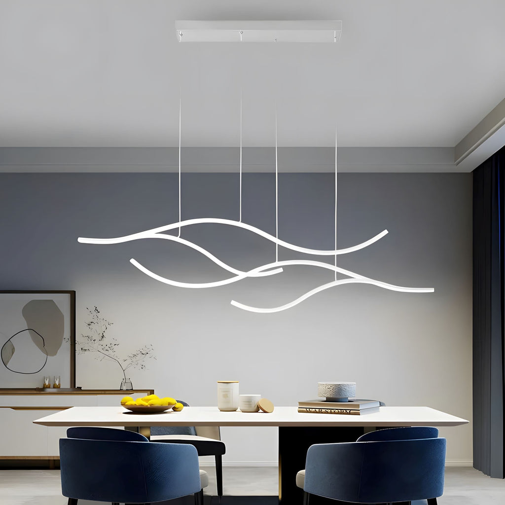 Linear Pendant Light for Kitchen Island - Dimmable LED