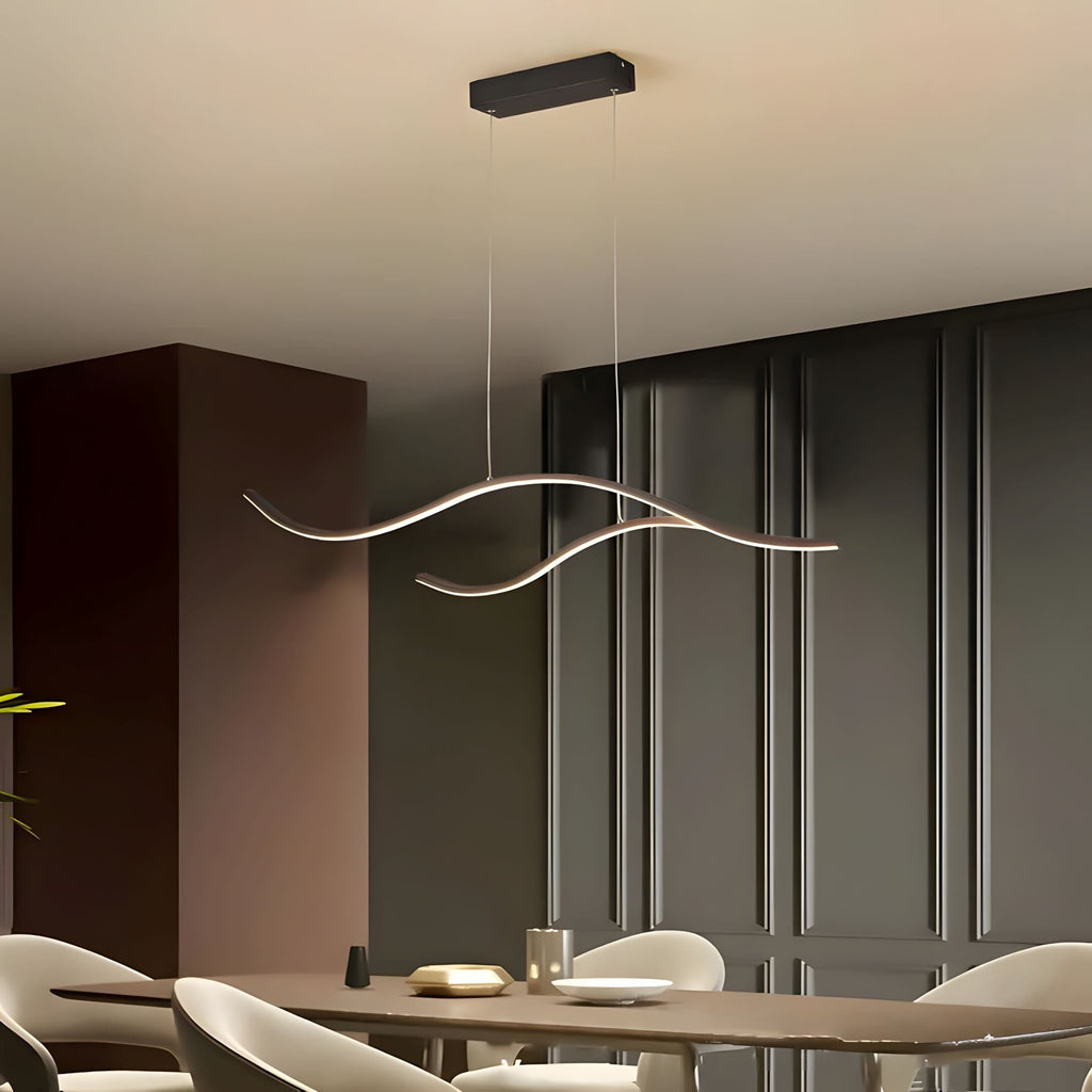 Linear Pendant Light for Kitchen Island - Dimmable LED