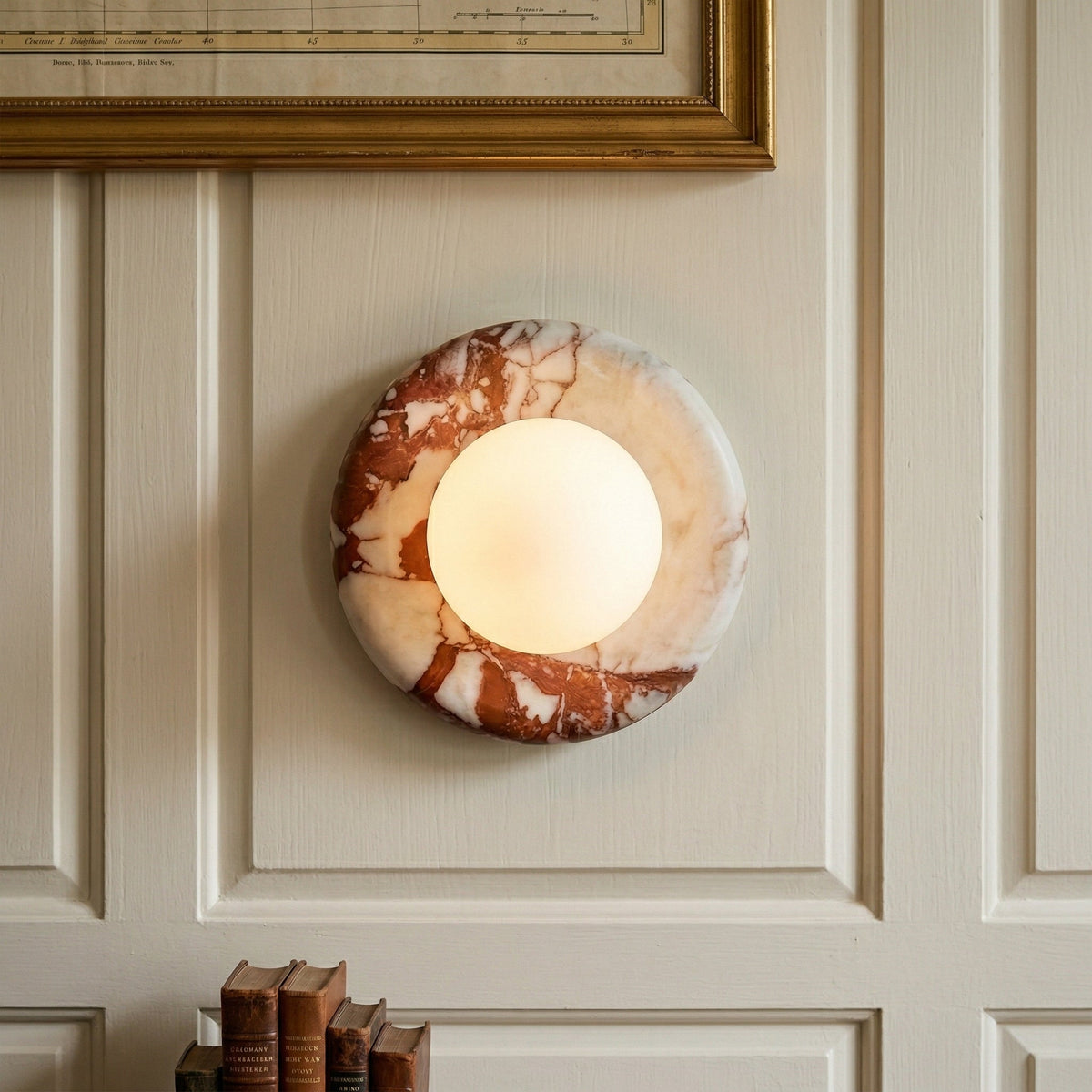 Orli Red Marble Sconce