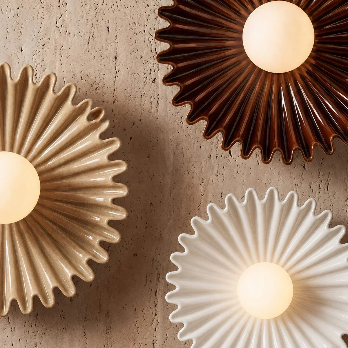 Marenys Modern Ceramic Flower Wall Light