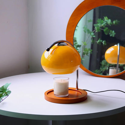 Candle Warmer Lamp – Wood & Glass Top-Down Candle Melter, 28cm, 5 Colours, UK Plug, Gift Idea