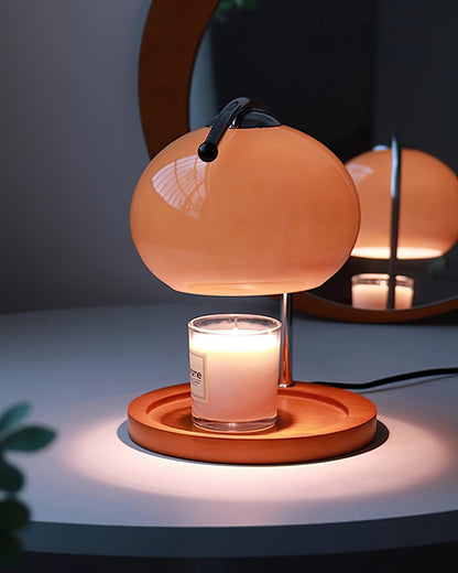 Candle Warmer Lamp – Wood & Glass Top-Down Candle Melter, 28cm, 5 Colours, UK Plug, Gift Idea