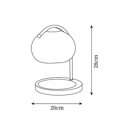 Candle Warmer Lamp – Wood & Glass Top-Down Candle Melter, 28cm, 5 Colours, UK Plug, Gift Idea