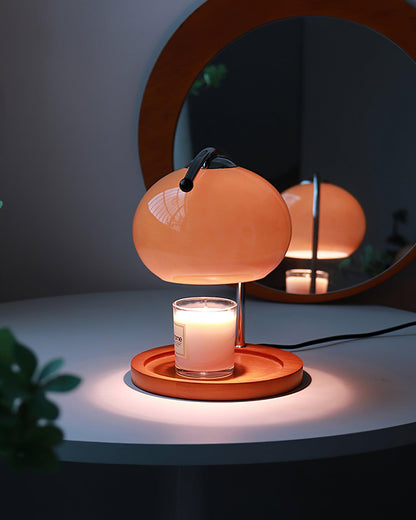 Candle Warmer Lamp – Wood & Glass Top-Down Candle Melter, 28cm, 5 Colours, UK Plug, Gift Idea