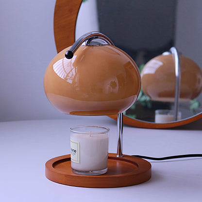 Candle Warmer Lamp – Wood & Glass Top-Down Candle Melter, 28cm, 5 Colours, UK Plug, Gift Idea