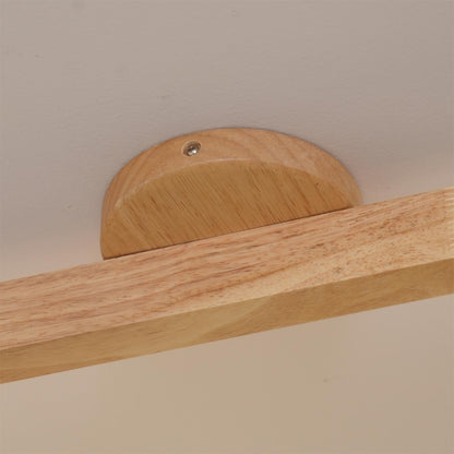 Wooden Ceiling Spotlight Bar – Walnut or Oak Track Light, 42 to 120cm, Warm White, Kitchen & Hallway