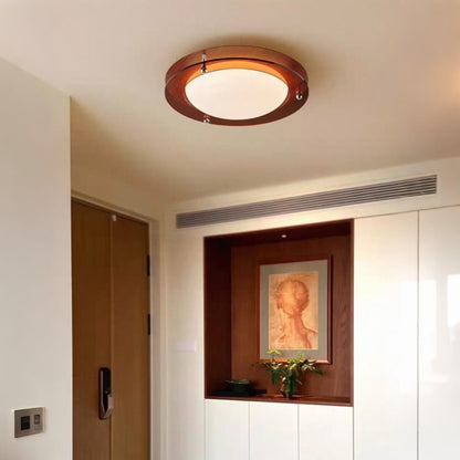 Mid Century Modern Geometric LED Brown Ceiling Light