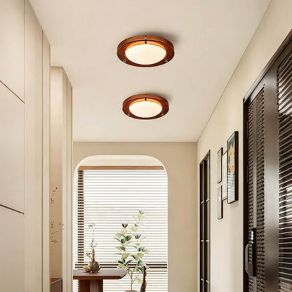 Mid Century Modern Geometric LED Brown Ceiling Light