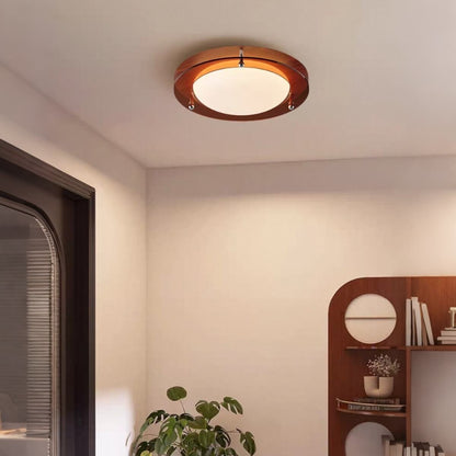 Mid Century Modern Geometric LED Brown Ceiling Light