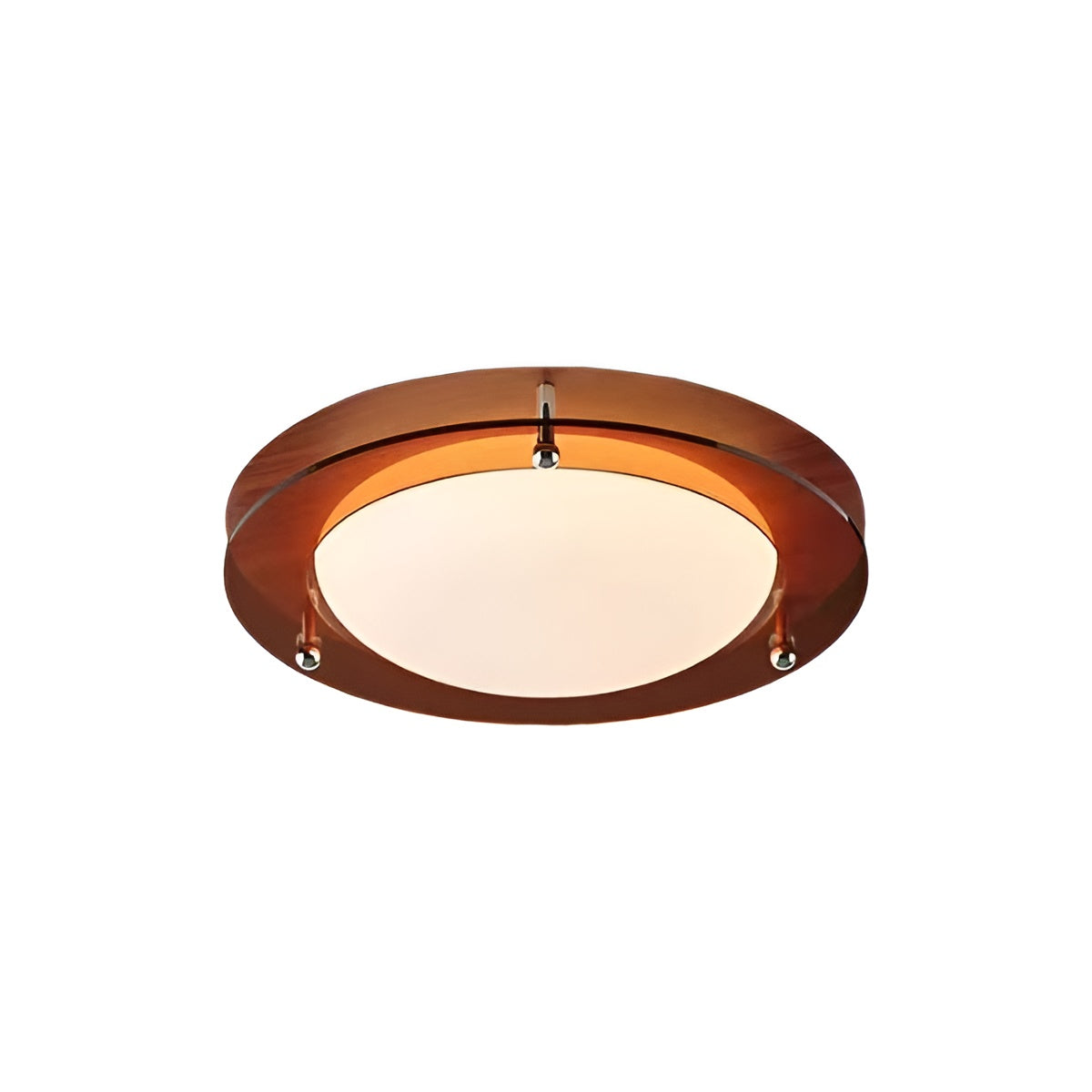 Mid Century Modern Geometric LED Brown Ceiling Light