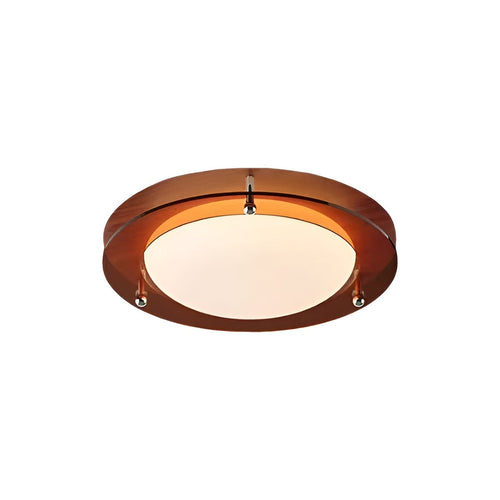 Mid Century Modern Geometric LED Brown Ceiling Light