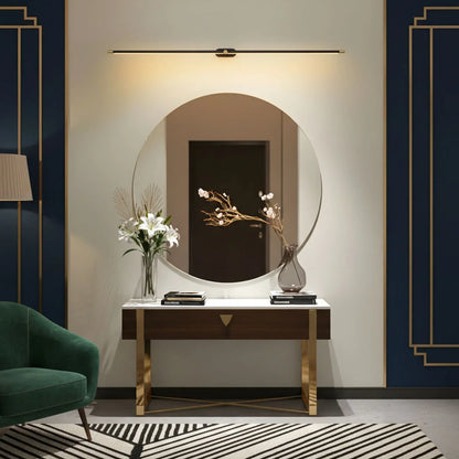 Linear LED Wall Light – Slim Modern Bar in Gold, Black or Brushed Nickel, 69 to 127cm, Dimmable Option