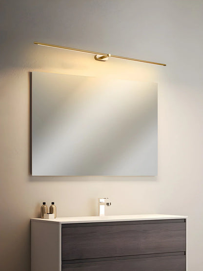 Linear LED Wall Light – Slim Modern Bar in Gold, Black or Brushed Nickel, 69 to 127cm, Dimmable Option