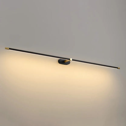 Linear LED Wall Light – Slim Modern Bar in Gold, Black or Brushed Nickel, 69 to 127cm, Dimmable Option