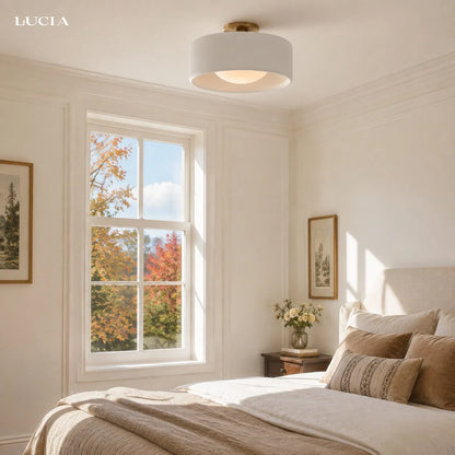 Modern Porcelain Semi Flush Mount Ceiling Light
