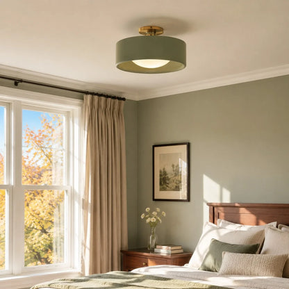 Modern Porcelain Semi Flush Mount Ceiling Light
