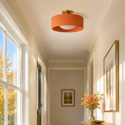 Modern Porcelain Semi Flush Mount Ceiling Light