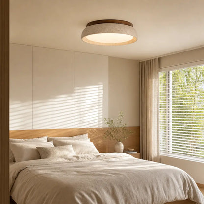 Modern Scandinavian Travertine Ceiling Light