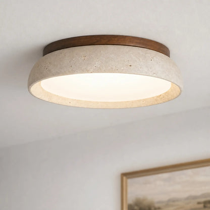 Modern Scandinavian Travertine Ceiling Light