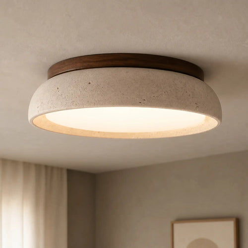 Modern Scandinavian Travertine Ceiling Light