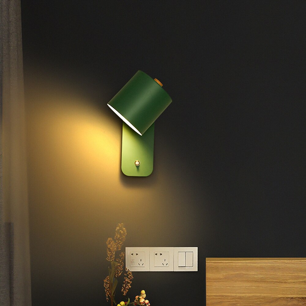 Compact LED Wall Lamp with Switch for Modern Interior Design