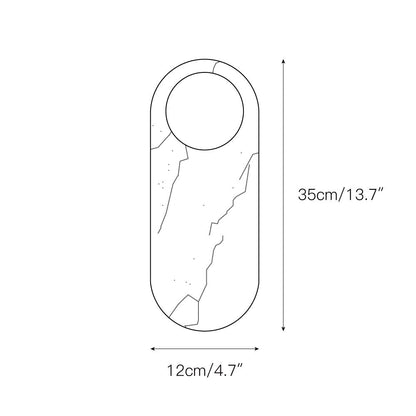 White Marble Wall Light – Minimalist Stone Sconce, 1, 2 or 3 Heads, 35 to 60cm