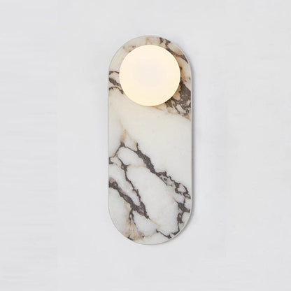 White Marble Wall Light – Minimalist Stone Sconce, 1, 2 or 3 Heads, 35 to 60cm