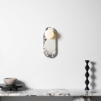 White Marble Wall Light – Minimalist Stone Sconce, 1, 2 or 3 Heads, 35 to 60cm