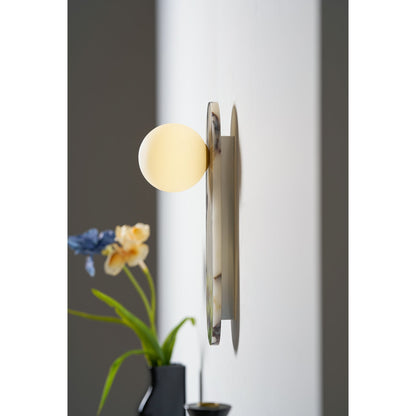 White Marble Wall Light – Minimalist Stone Sconce, 1, 2 or 3 Heads, 35 to 60cm