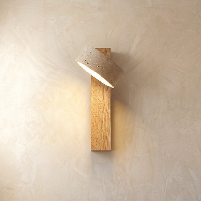 Natural Travertine Stone Adjustable Wall Light