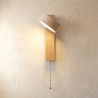 Natural Travertine Stone Adjustable Wall Light