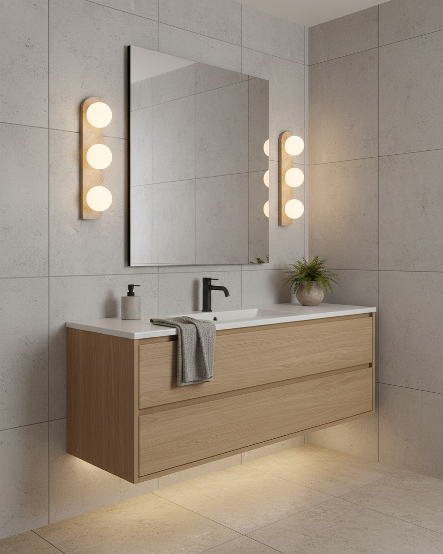 Neptune Travertine Wall Lamp